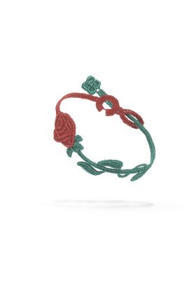 rose-flower-bicolor-bracelet-bordeaux-dark-green